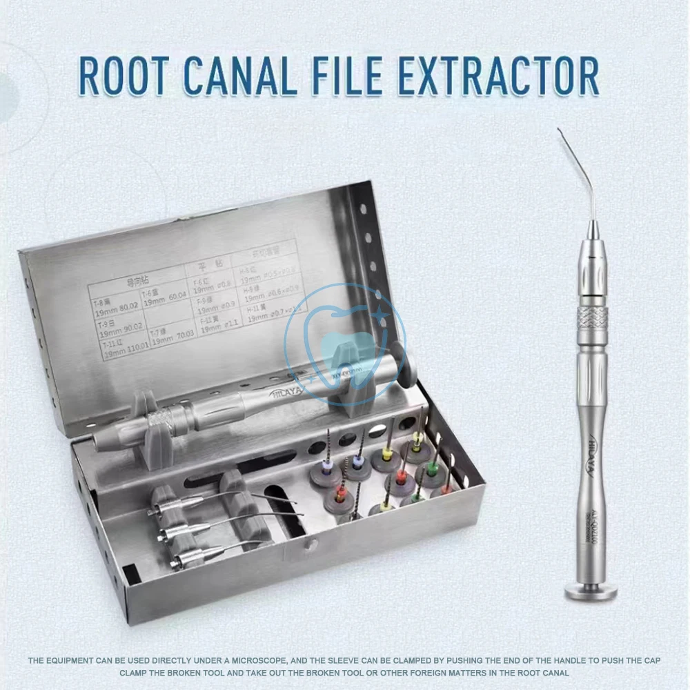 Dental Endodontic File Removal System Kit Broken File Removal Instrument Set Root Canal File Extractor Dentistry Clinic Tool