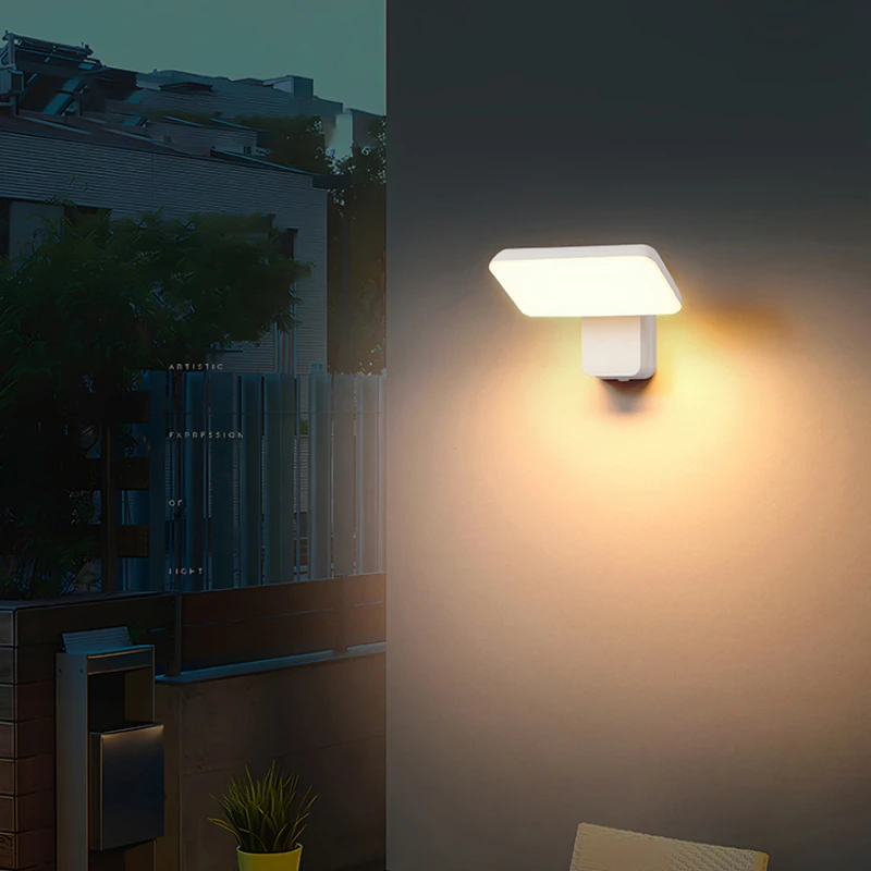 ไฟ LED โคมไฟติดผนังกลางแจ้ง MINI Simple Garden Decor แสงกันน้ํา Courtyard ตกแต่งทางเดินบันได Sconce