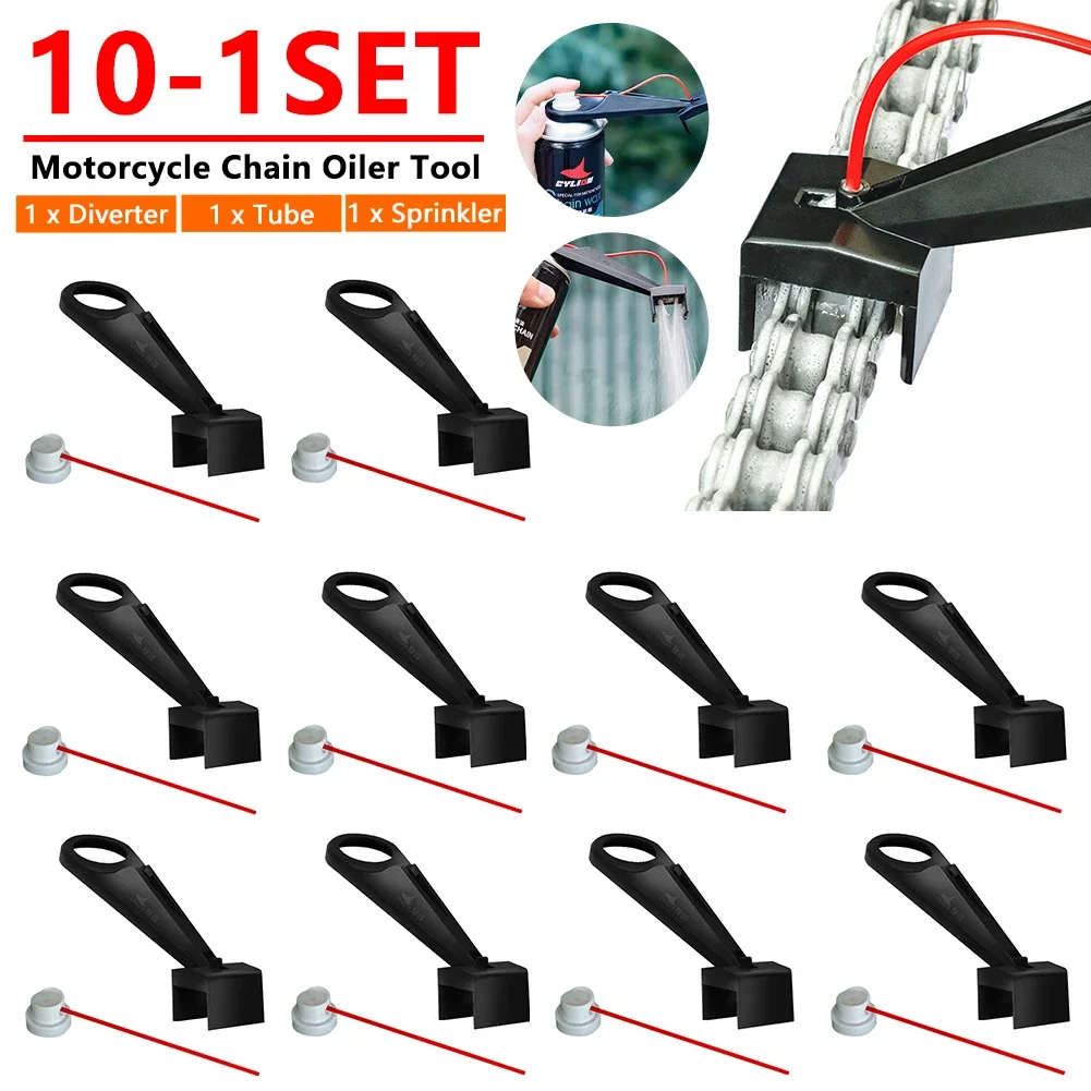 Bicycle Chain Lubricator Applicator Bike Chain Oiler Spray Gear Mess-Free Chain Wax Chain Cleaner Attachment Cycling Accessories