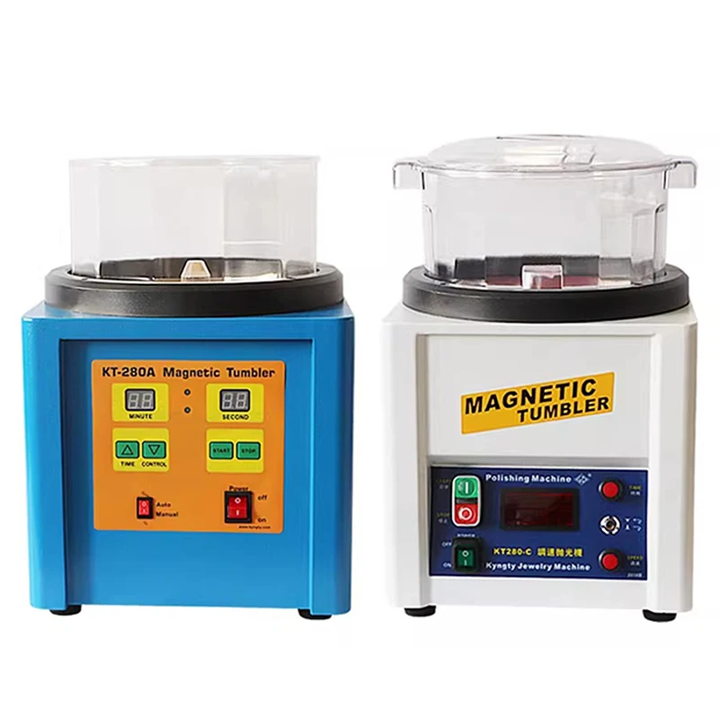 550W Electro Magnetic Tumbler Jewelry Polisher 1100g 2800rpm Capacity KT-280A/KT280-C Jewelry Polishing Machine for Gold Silver