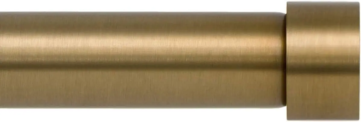 

Modern Curtain Rod 1 Inch Pole, 72-144 Inch, Warm Gold Finish for Window Treatments