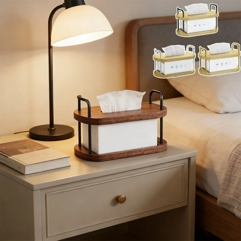 

Shabilimu Tissue Holder Household Desktop Miscellaneous Storage Box and Cup Drain Rack Living Room Remote Control Storage Bucket