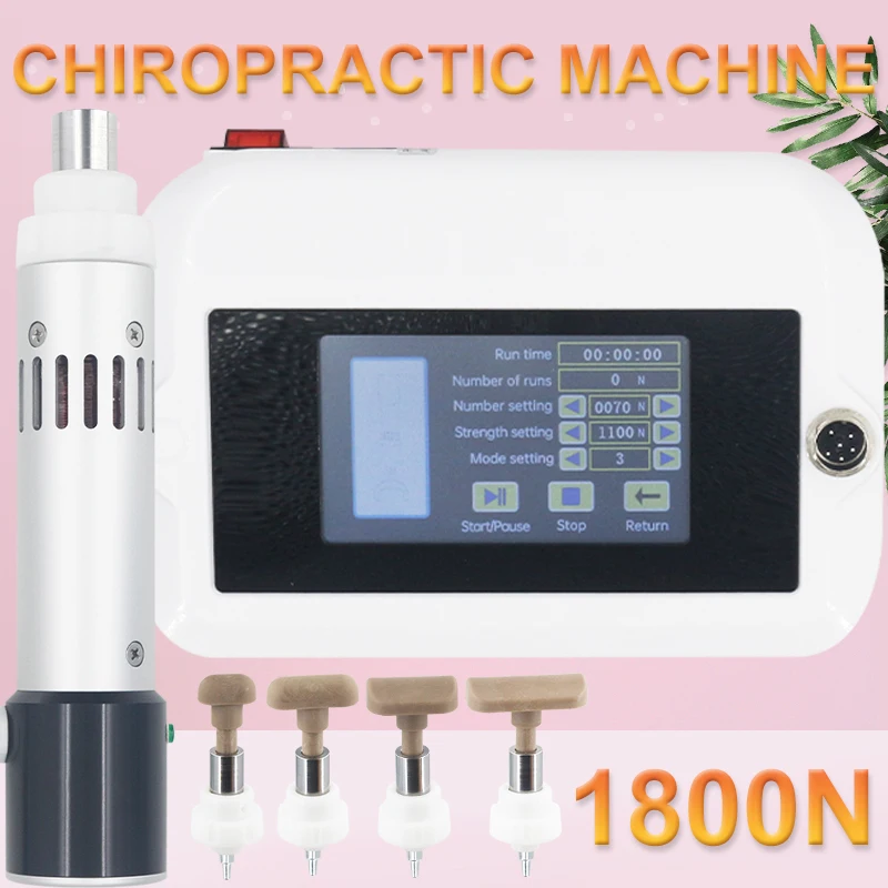 

New Electric Correction Gun 1800N Chiropractic Adjusting Instrument Spine Adjustable Intensity 8Languages Back Therapy Massager