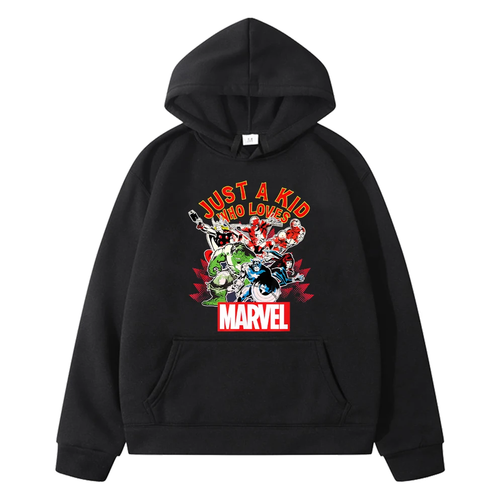 

Marvel Autumn print hoodie Fleece sweatshirt Kawaii jacket y2k sudadera Superman anime hoodie Cute pullover kids clothes girls