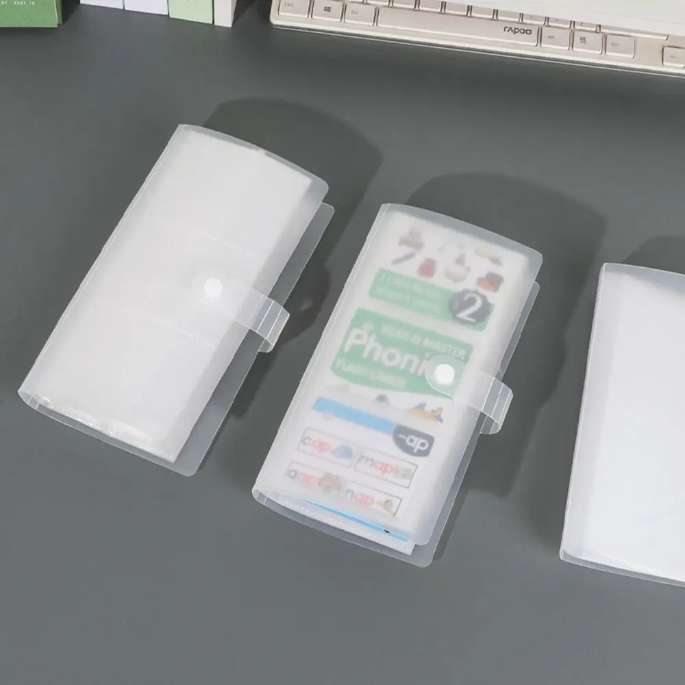 Multifunctional PVC Photo Album Transparent Portable Idol Card Collection Binder 3 Inch Bill Storage Booklet