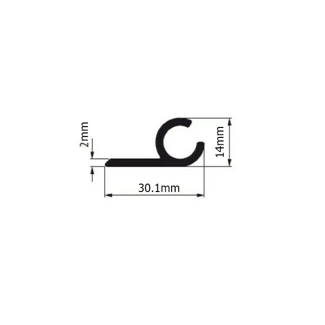 8*0.5m Outdoor Camping Caravan Awning Rail C Channel Strip With D/S Tape 400cm For Campervan Motorhome Caravan