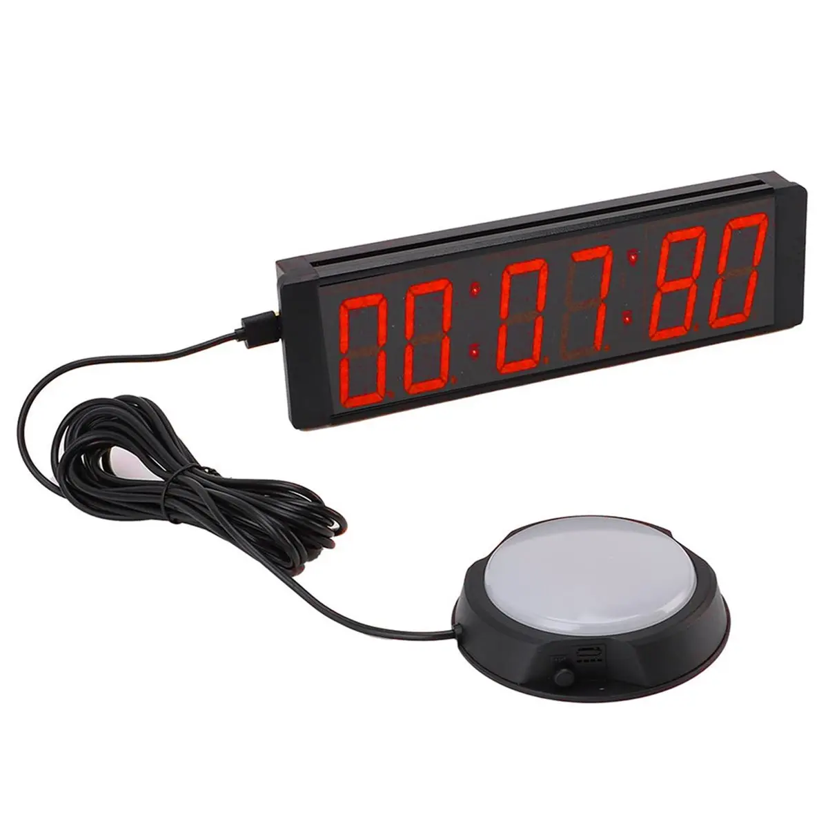 2026 New 1.5in 6 Digit LED Race Timer Red Display Running Event Gym Timer 12/24 Hour with Stopwatch Remote Control