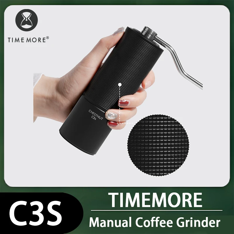 

Professional TIMEMORE C3S Manual Coffee Grinder - Fine Espresso Grind & Pour Over Grind in One Coffee Mill