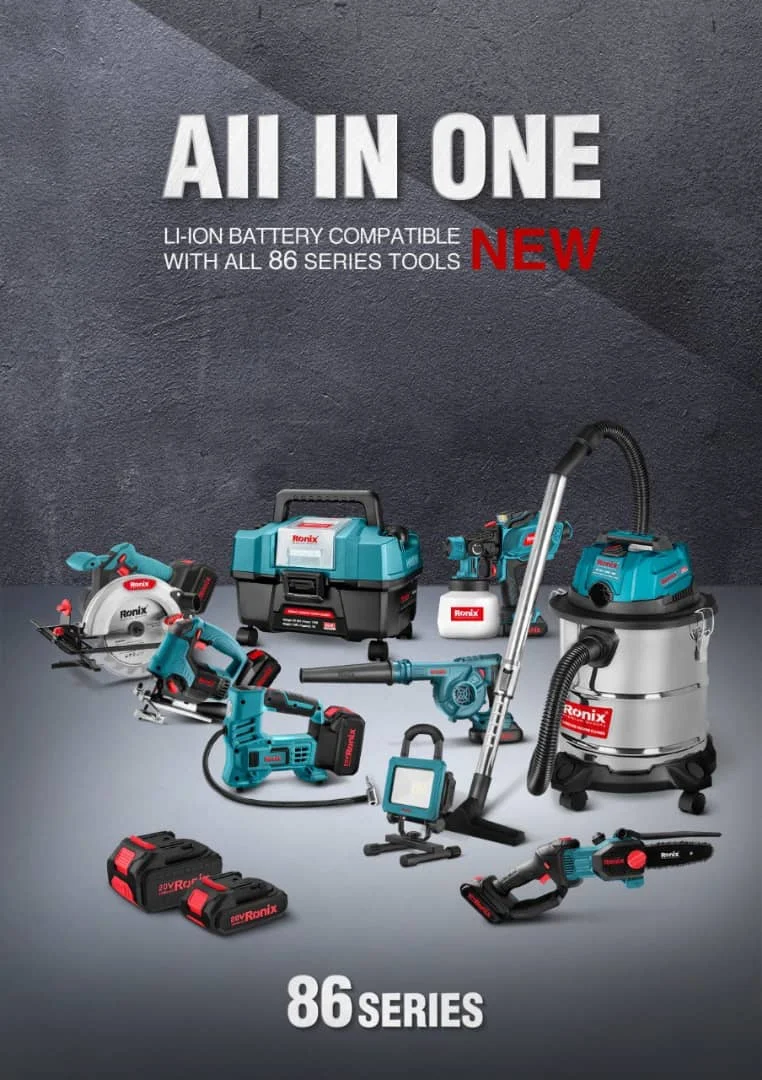Ronix 86 Series All in One 20V Professional Cordless Power Tools Combo Set Kit