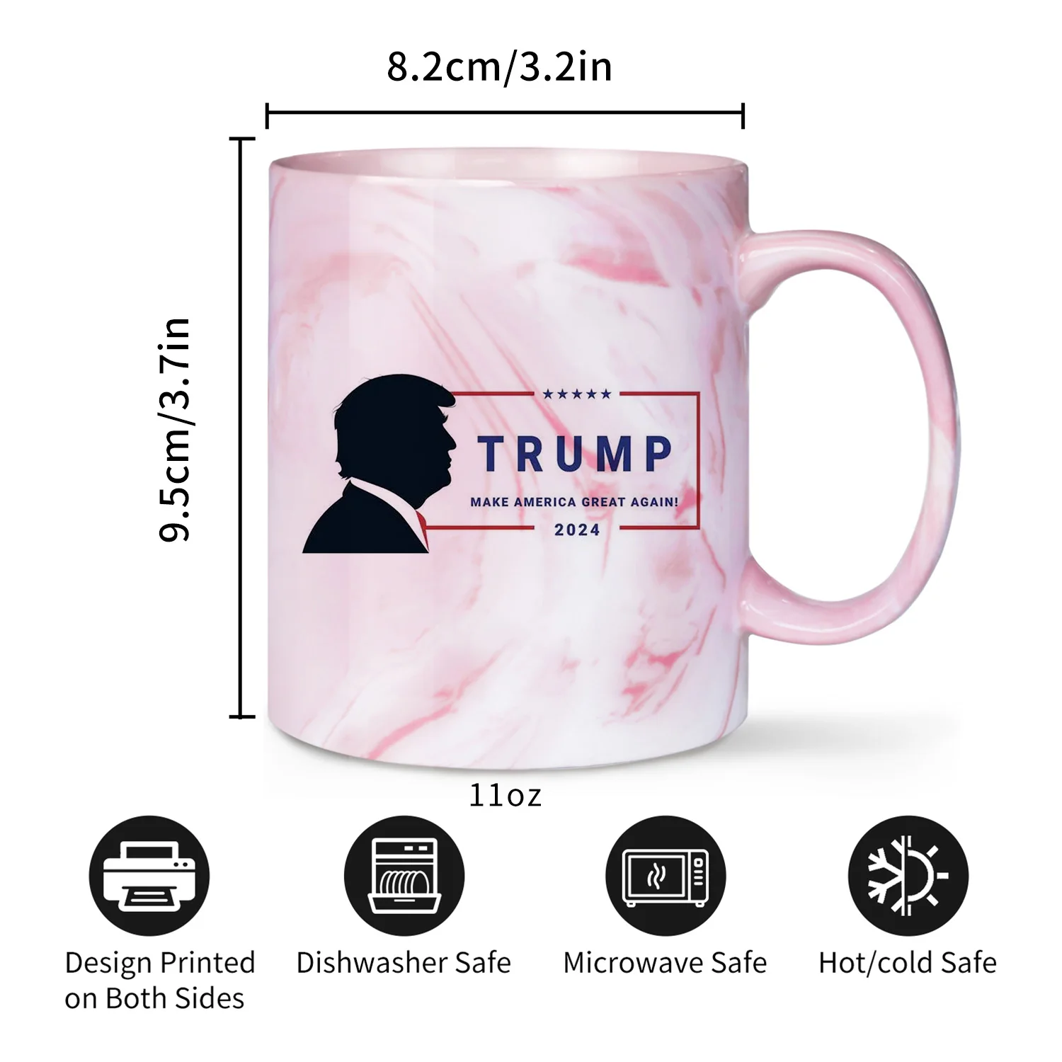 1PC,Trump for President Mug, Donald Trump 2024 Make America Great Again Mug, Trump for President of The United States 11OZ