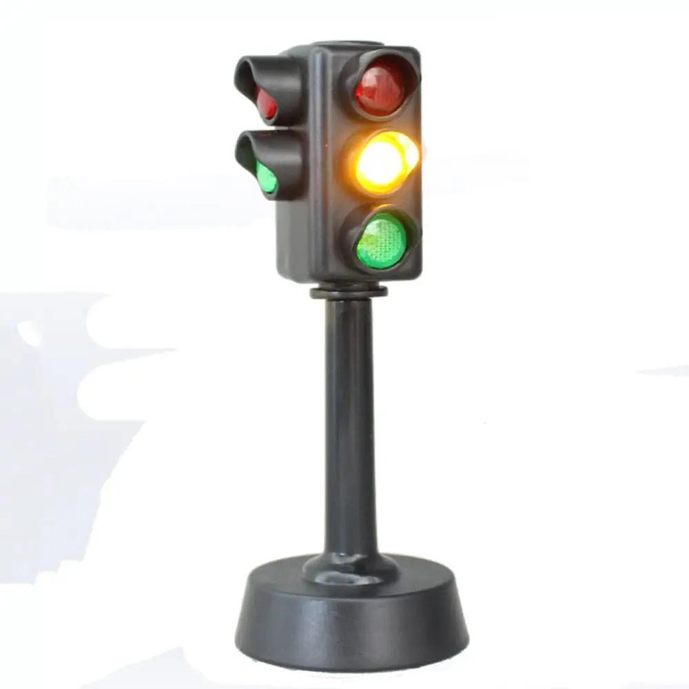 

Plastic Traffic Light Model LED Acousto Optic System Mini Traffic Light Model Crosswalk Light Model Road Light Education Toys