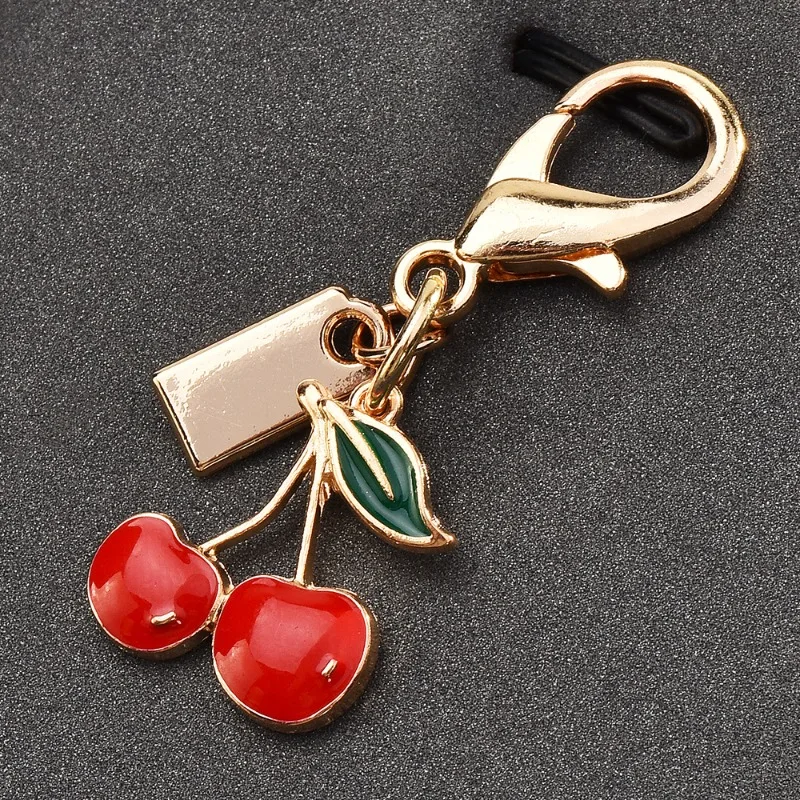 

Fashionable and exquisite crystal resin cherry car keychain for ladies, cherry keychain accessory bag pendant