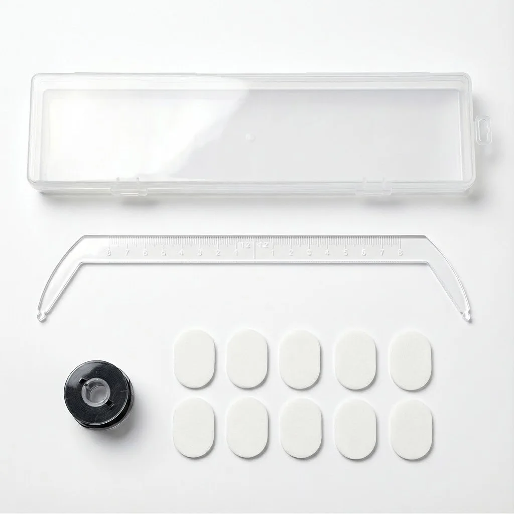 

1Set Clear Makeup Ruler for Eyebrow Design Symmetrical Tattoo Embroidery Fixed-Point Positioning Measure Auxiliary Balance Tool