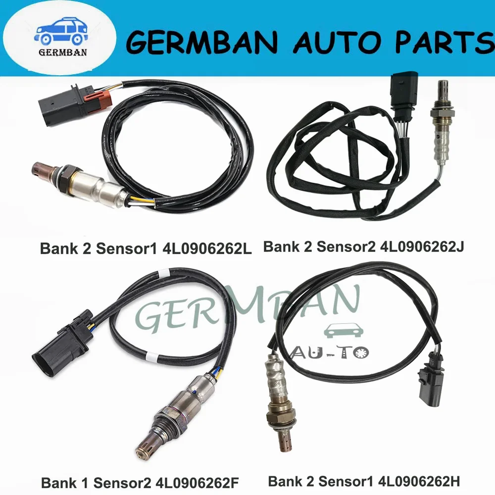 

4PCS 4L0906262G 4L0906262F 4L0906262J 4L0906262H Front Rear Lambda Probe O2 Oxygen Sensor For AUDI Q7 3.0 TFSI quattro 2010-2015