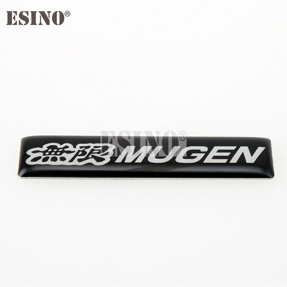 2 × تصفيف السيارة ثلاثية الأبعاد تصفيف السيارة الألومنيوم الغراء ملصق مائي صندوق السيارة شعار شارة لاصقة للسيارة لـ Mugen