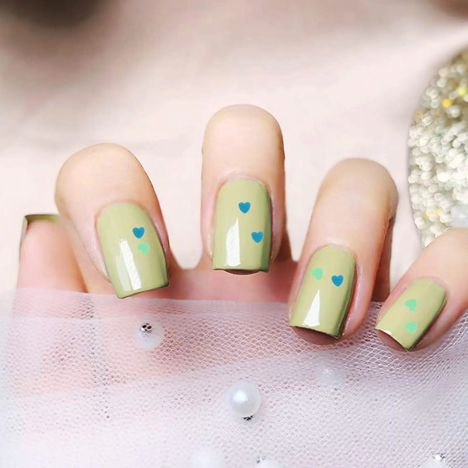 1Set Heart Shape Sequins Laser Shine Nail Art Glitters Valentine's Day Manicure Supplies Eye Makeup Decorations Nail Shining
