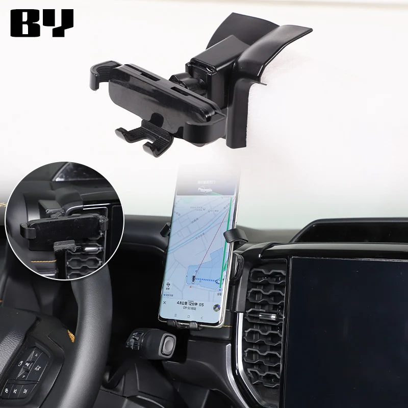 LHD for Ford Ranger 2023 2024 Car Phone Holder Special Fixed Bracket Base Wireless Charging Interior Accessories
