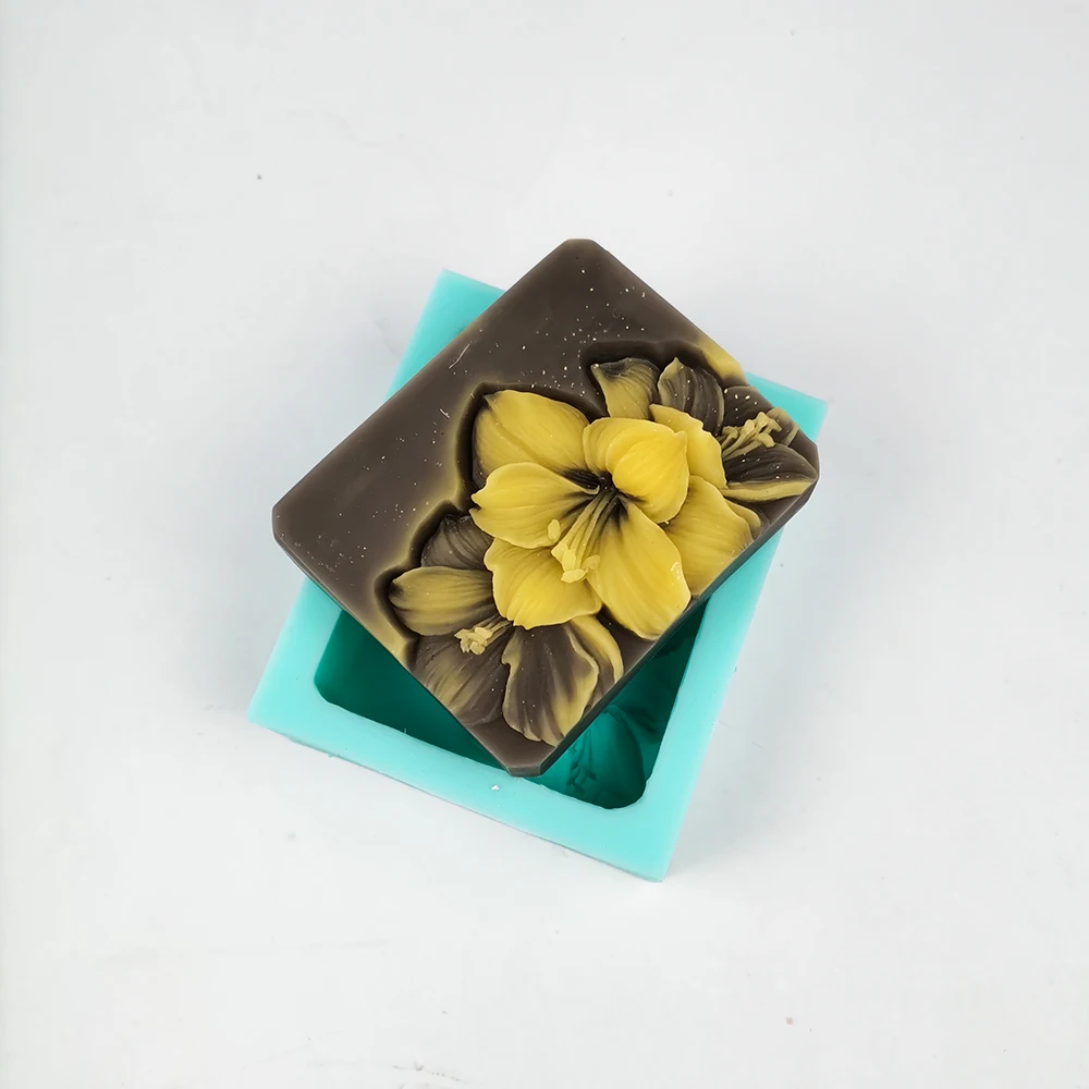 

HC0413 PRZY Orchid Mold Gypsum Chocolate Candle Mold Lily Soap Molds Silicone Clay Resin Beautiful Flower Moulds