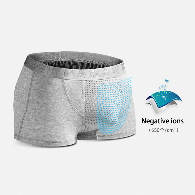 England Man Magnetic Therapy Boxers 32PCS Magnet Stone Underwear Prostate Simulate Sexy Lingerie Gay Health Pouch Care Briefs