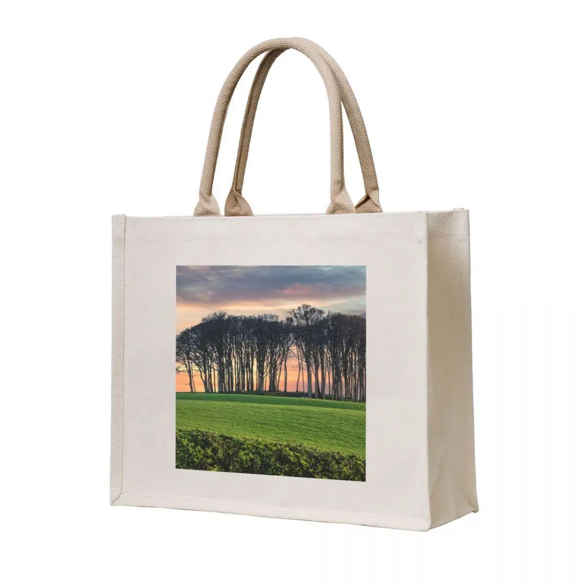 

nearly home trees Cornwall at sunset Tote Bag bags luxury women shopper bag women Handbags women Women's bags