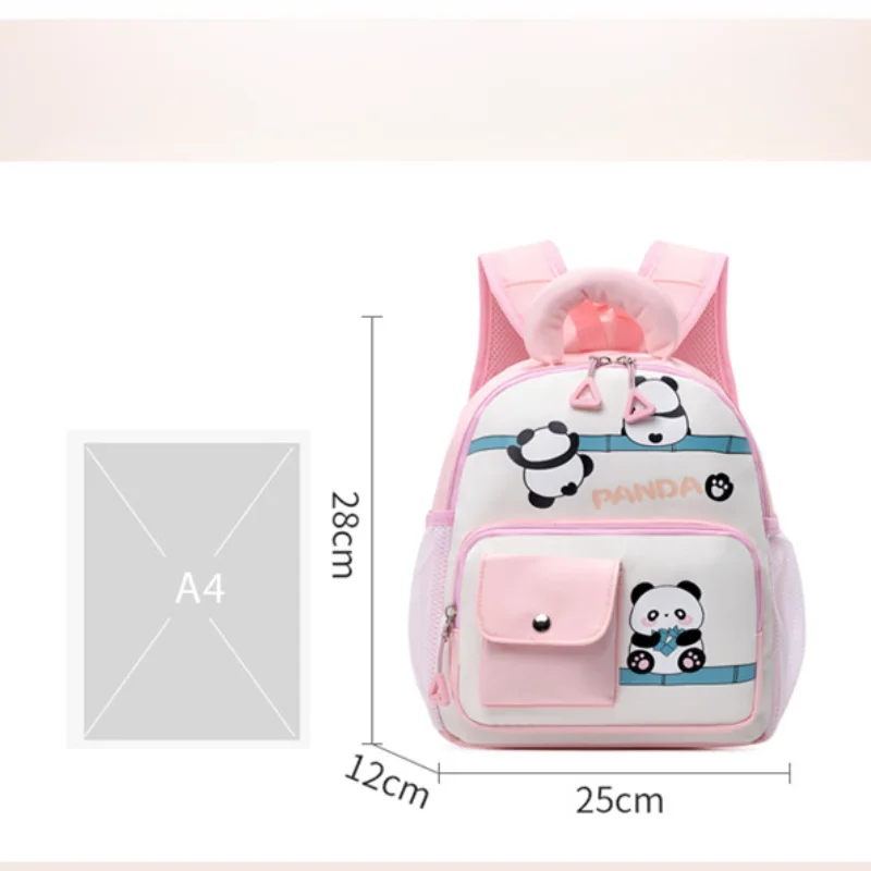 New Unisex Cartoon Panda Bookabg for Elementary Kindergarten Lightweight Waterproof Outdoor Backpack Travel Bagpack Mochila