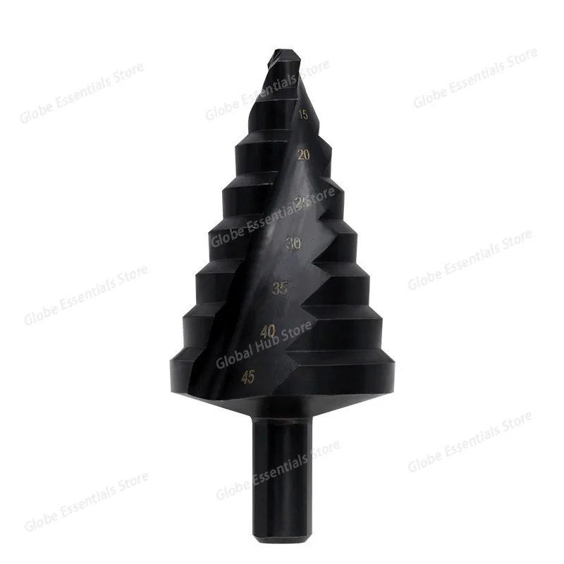 Spiral Groove Step Drilling Nitride 10-45mm Steel Plate Drill Bit, Step Drilling Hole Opener/hole Expanding Drill Bit