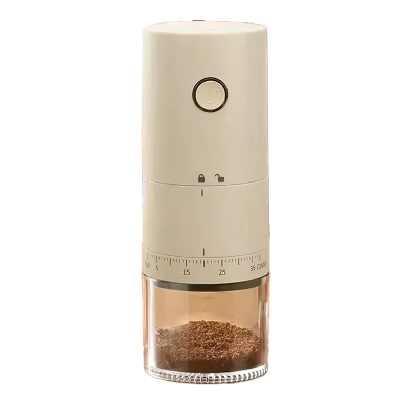 ABKJ-Rechargeable USB Electric Coffee Grinder Portable 38 Gears Adjustable Mini Coffee Machine Ideal For Home Use A