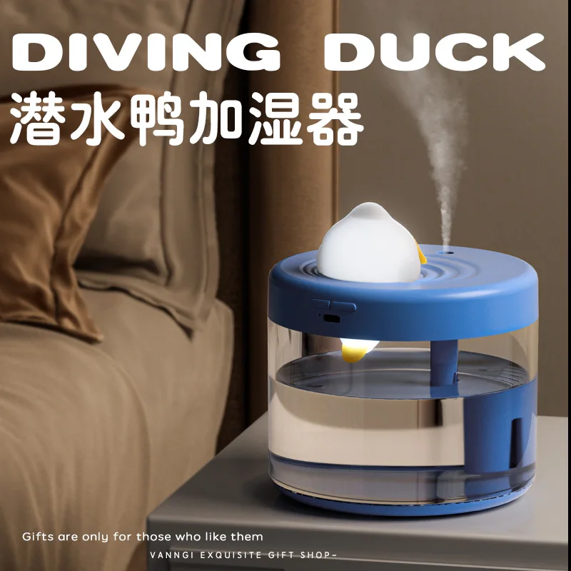 

800ml Diving duckrhumidifier Ultrasonic Lovely air humidifier USB/ battery home/car purifier aromatherapy anion atomizer