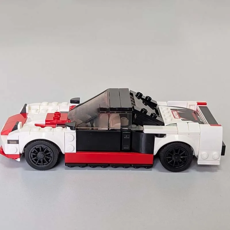 232 قطعة من مكعبات البناء القابلة للتخصيص طراز 76896 NSX MOC لسيارة سباق فائقة السرعة، تصميم نموذج شعبي بسيط، لعبة DIY، هدية عيد ميلاد
