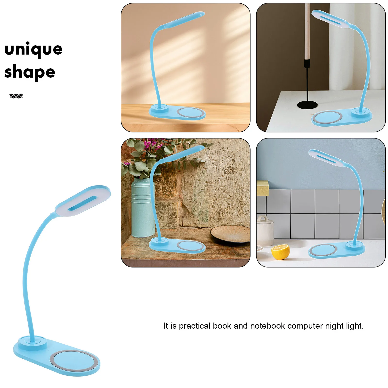 LED السماء الزرقاء لاصق اللمس الاستشعار حماية العين ضوء الليل المحمولة USB مصباح طاولة قابلة للشحن للطلاب مكتب المنزل #6