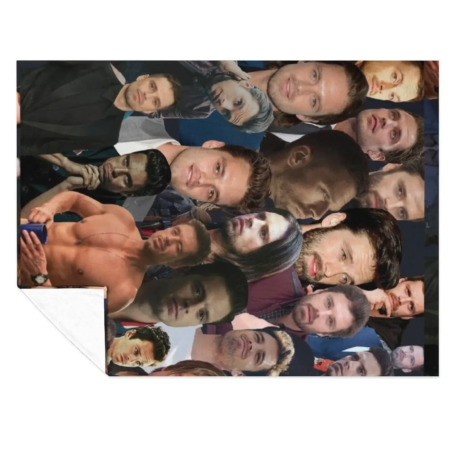 

Sebastian Stan photo collage Throw Blanket Hair funny gift Blankets For Baby for babies Blankets