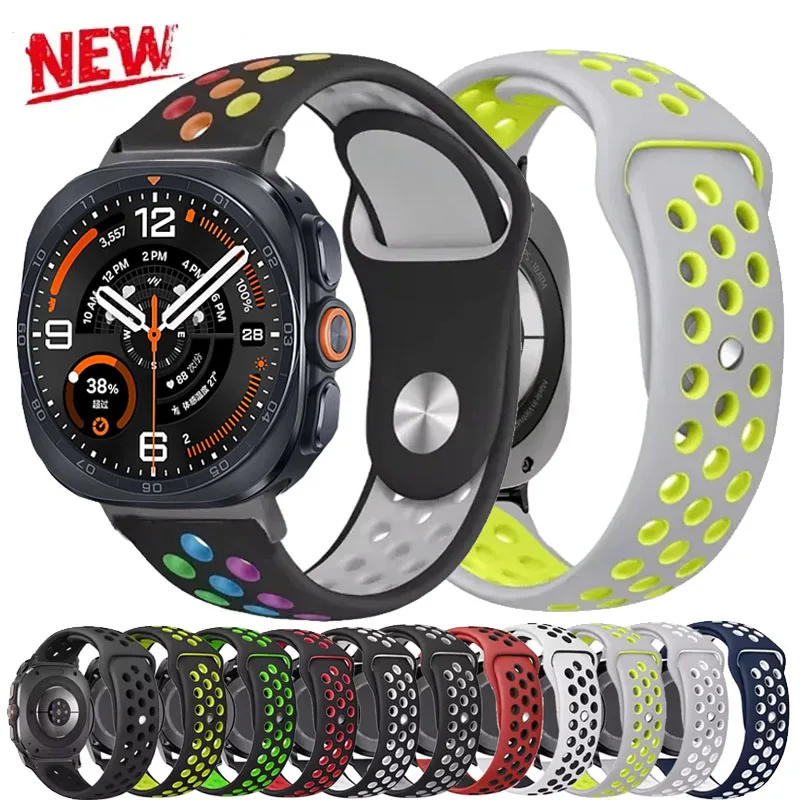 Two-Tone Silicone Band For Galaxy Watch 9 8 40 44mm 8 Classic 46mm Bracelet Strap For Samsung Galaxy Watch Ultra2 47mm 2026 2025