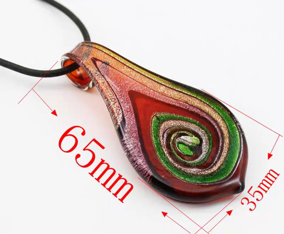 Hot Sale Handmade Murano Lampwork Glass Spiral  35MM*60MM Pendant Fit Necklace  Jewelry Gifts LL54