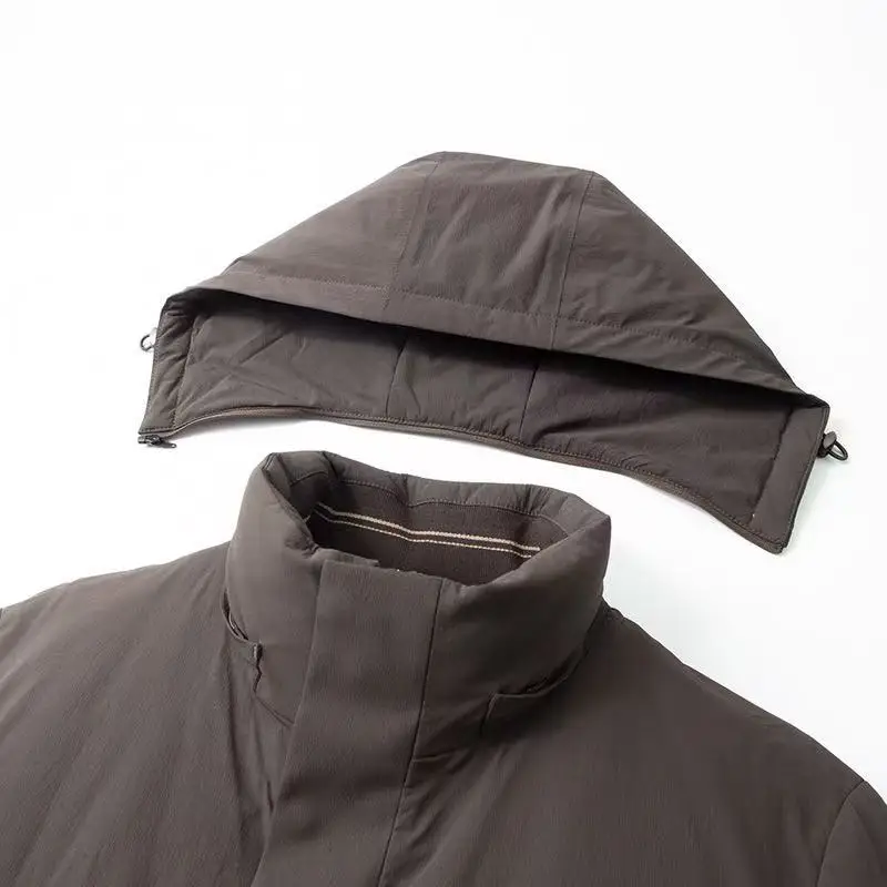 Autumn/Winter New Men's Goose Down Jacket with Thick Velvet for Warmth High Quality Business Light Luxury Hooded Goose Down Coat