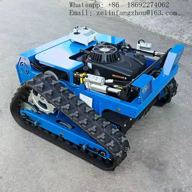 High Power Remote Control Track Mower for Tall Grass Hillside Farmland Durable Crawler Brush Cutter Heavy Duty Pro Kit