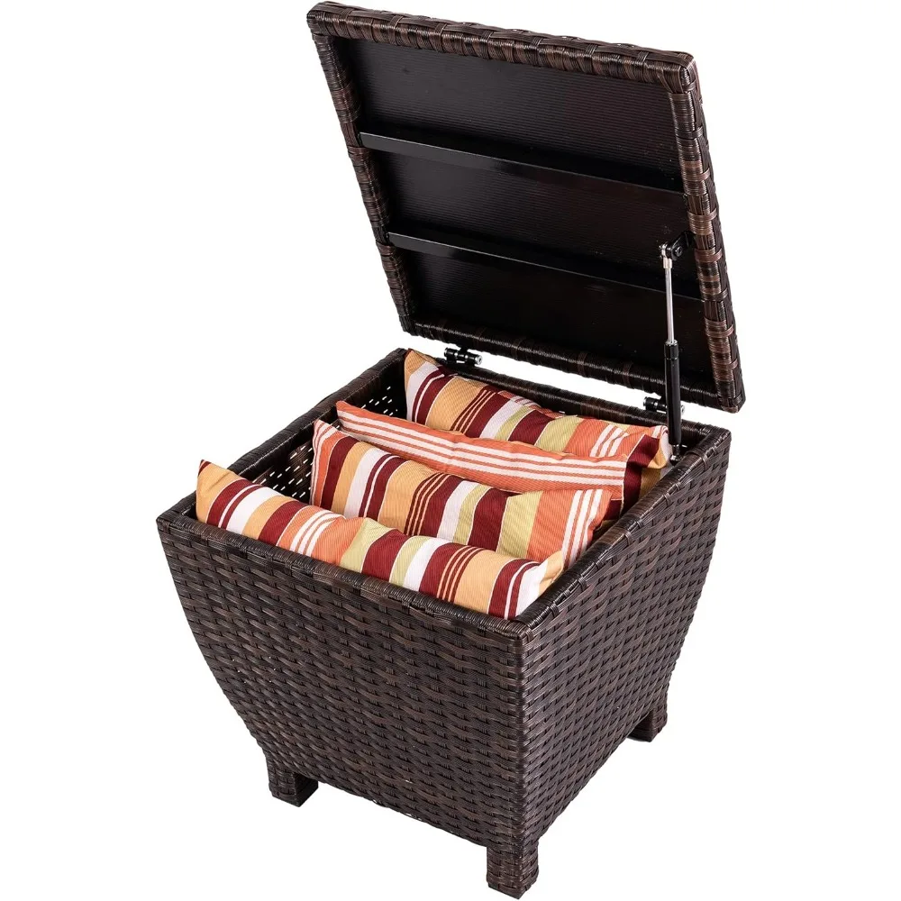 

Outdoor Small Deck Storage Box with Lid, 13 Gallon Outdoor Bin Storage Container for Hose Cushion Towel, Patio Fully Assembled