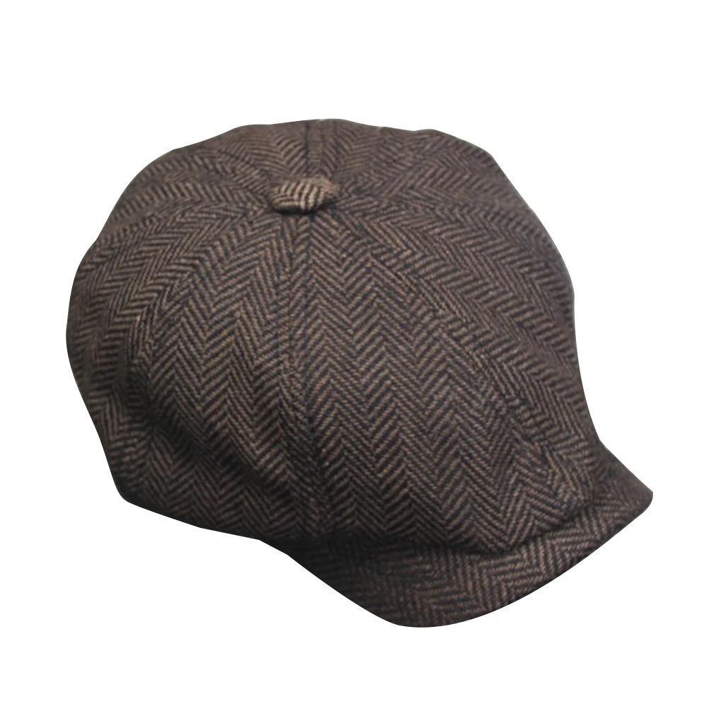 

Warm Winter Hat For Men Women Stylish Newsboy Sunscreen Cap British Peaked Flat Bakerboy Coffee Peaked Hat Color