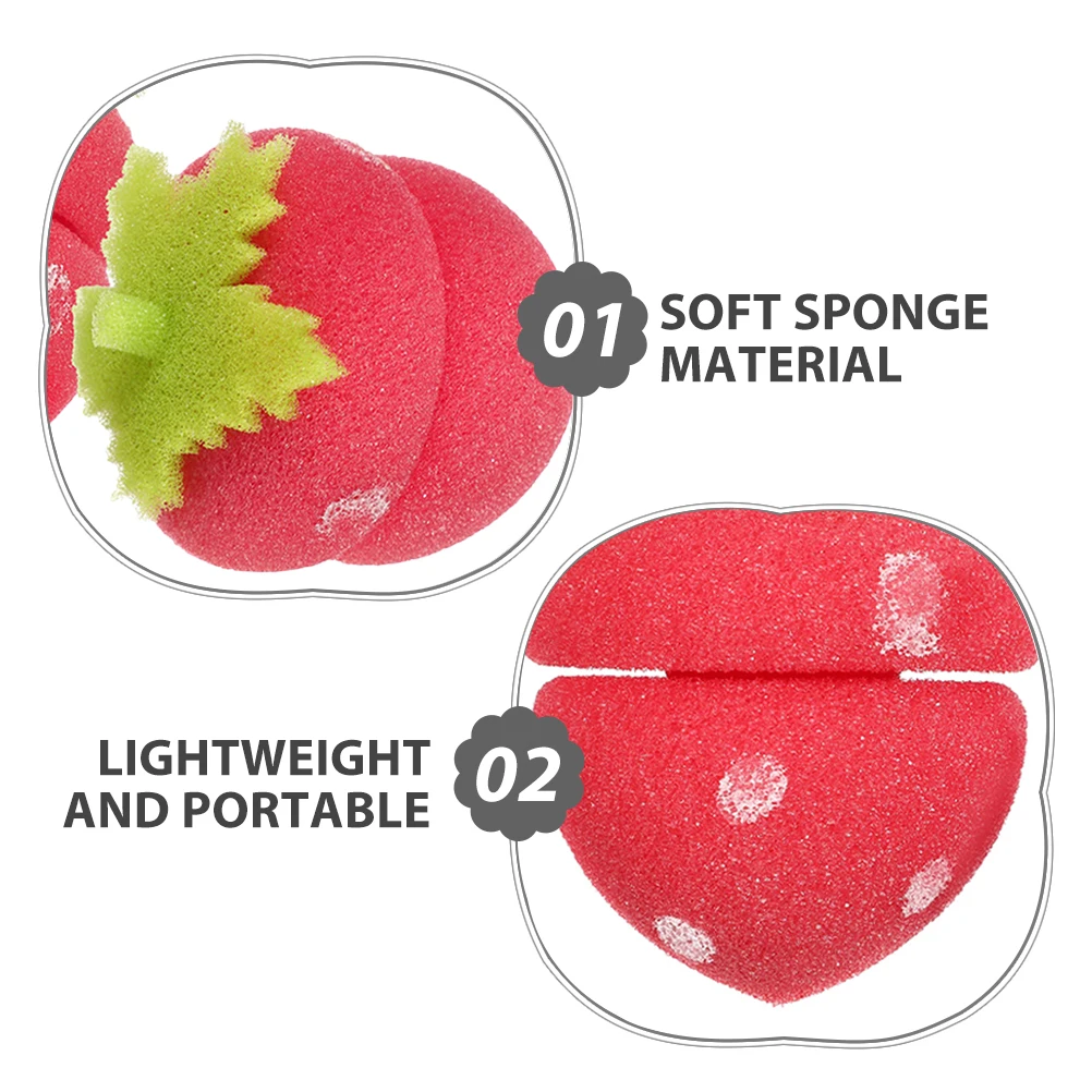 

18pcs Sponge Hair Rollers Hair Curlers Strawberry Shape Sponge Curlers For Sleeping Heatless Curling Balls home Hairstyling Tool