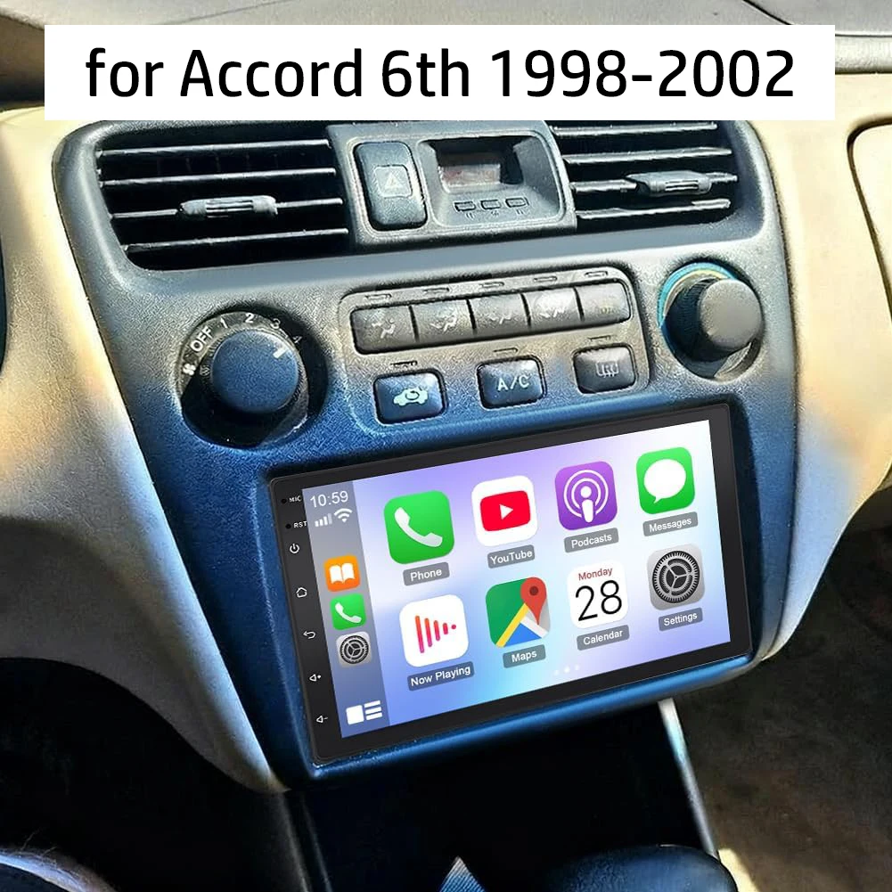 

Для Honda Accord 6-го поколения 1998-2002 годов: 9-дюймовая автомобильная навигационная система Android 13, встроенная с CarPlay + Android Auto/2 + 32G