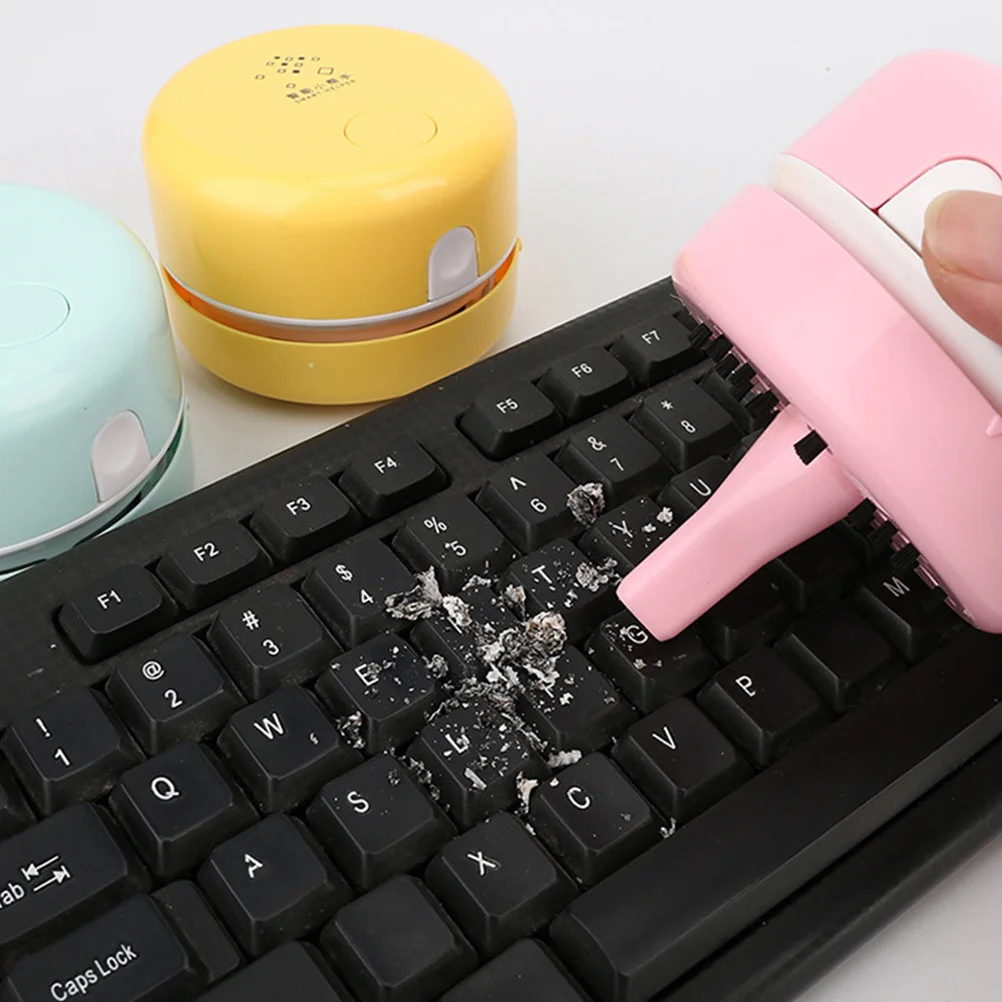 

Cleaner Desktop Crumbs Dust Vacuum Cleaner Ashes Mini Dust Collector Table Keyboard Car Seat Mini Vacuum Cleaning Pink