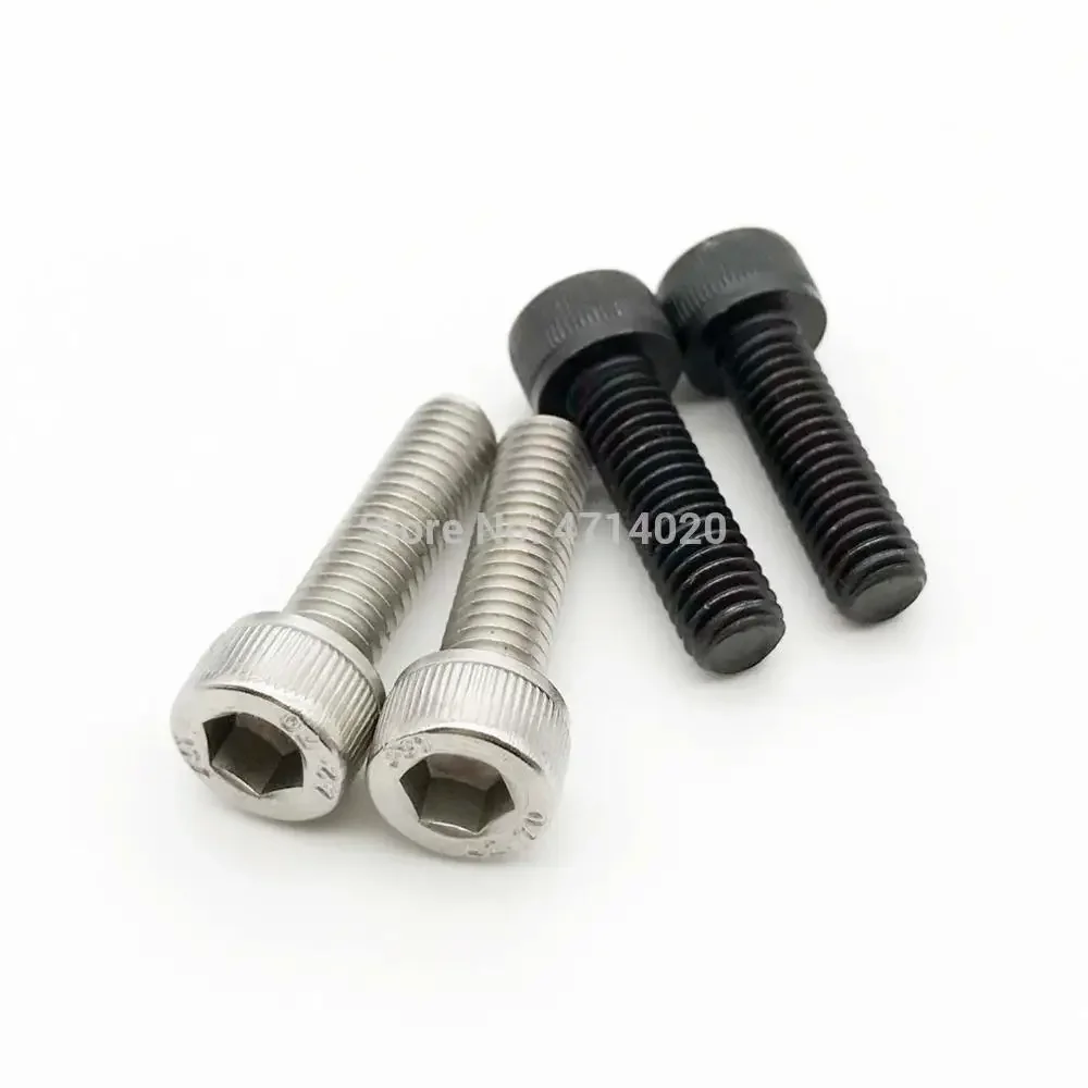 10 pezzi M3 M4 M5 M6 M8 304 A2 acciaio inossidabile nero grado 12.9 acciaio DIN912 esagono incassato esagono incassato vite a brugola L = 4-150mm