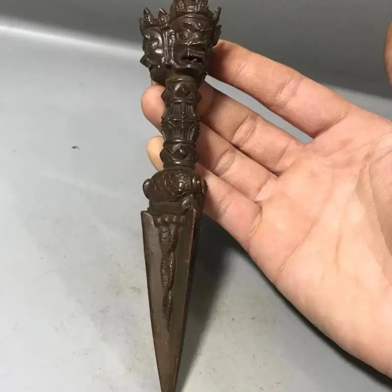 Tibet Tibetan portable Vajra pestle Statue Ornament Home Office Cabinet Deco Desktop Decor Figurines