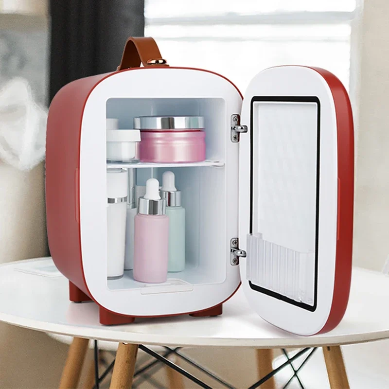 Wholesale Supplier 4l 6 Cans Custom Portable Mini Car Beauty Fridge Cosmetic Skin Care Personal Refrigerator For Make Up Bedroom