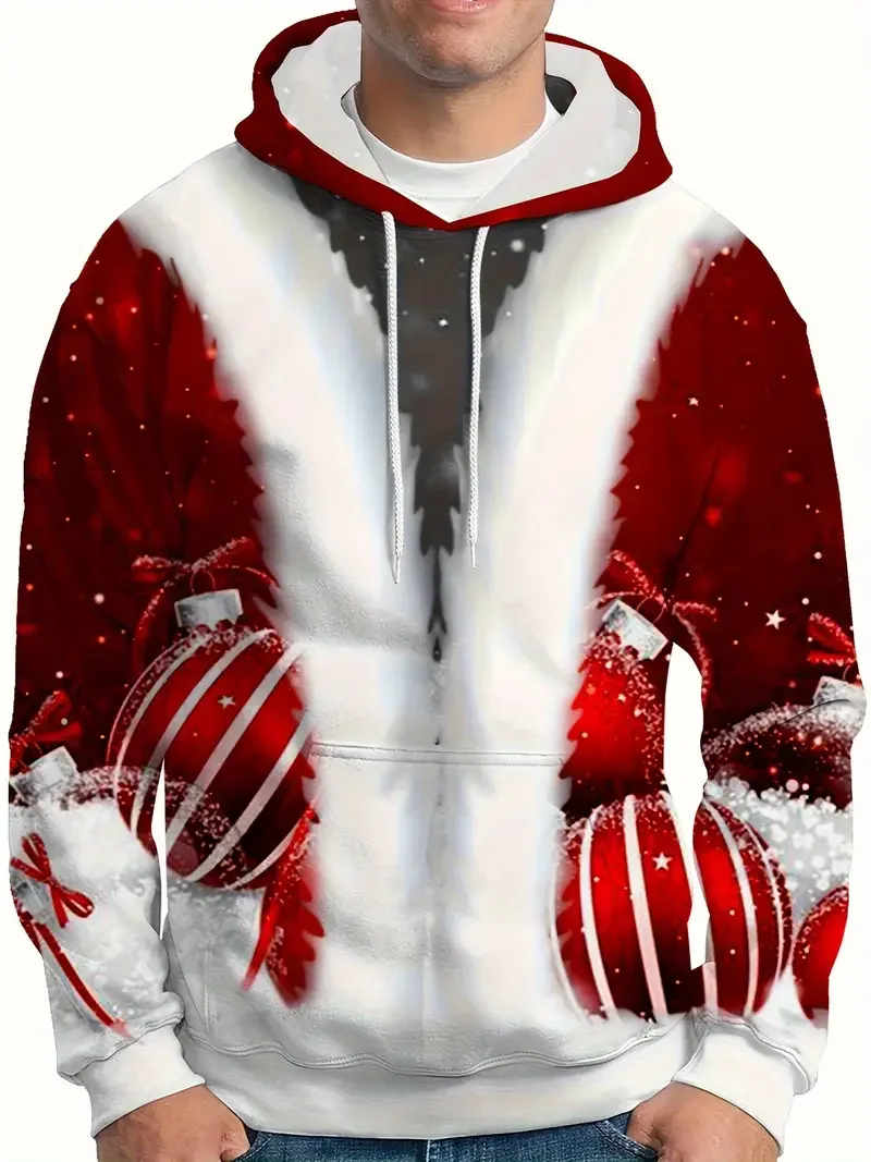 

Santa Claus Hoodies For Man Women Cats Snowman 3D Printed Sweatshirt Casual Kids Hoodies Tops Pullovers Oversized Long Sleeves