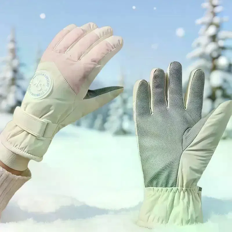 

Superior Warm Thickened Gloves for Winter Skiing; Touchscreen Capable, Waterproof and Wind-Resistant
