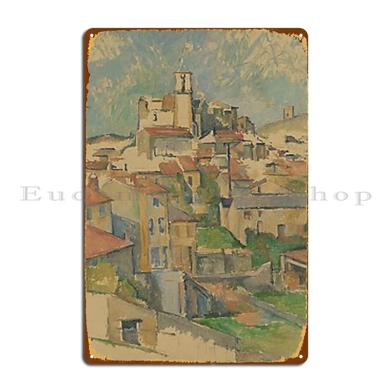 Village Cezanne Metal Signs Create Rusty Wall Decor Cinema Create Tin Sign Poster
