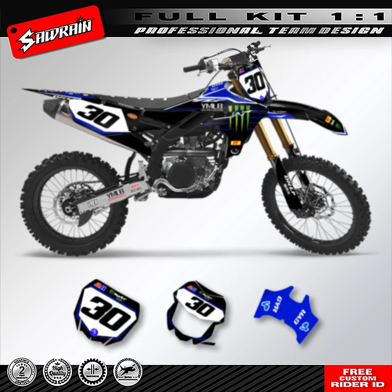 

Sawrain Motorcycle Deco Graphics Decal Stickers For YAMAHA 2019-2023 YZF250 2018-2022 YZF450 2019-2022 WRF450 2020-2023 WRF250