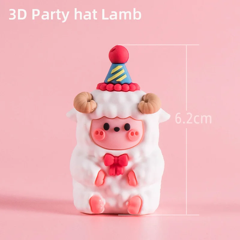 Cartoon Party Tier Kuchen Topper 3D INS Bär Osterhase Chinesisches Sternzeichen für Kinder Alles Gute zum Geburtstag Dekorationen Jungen oder Mädchen Geschenke – Detail 15