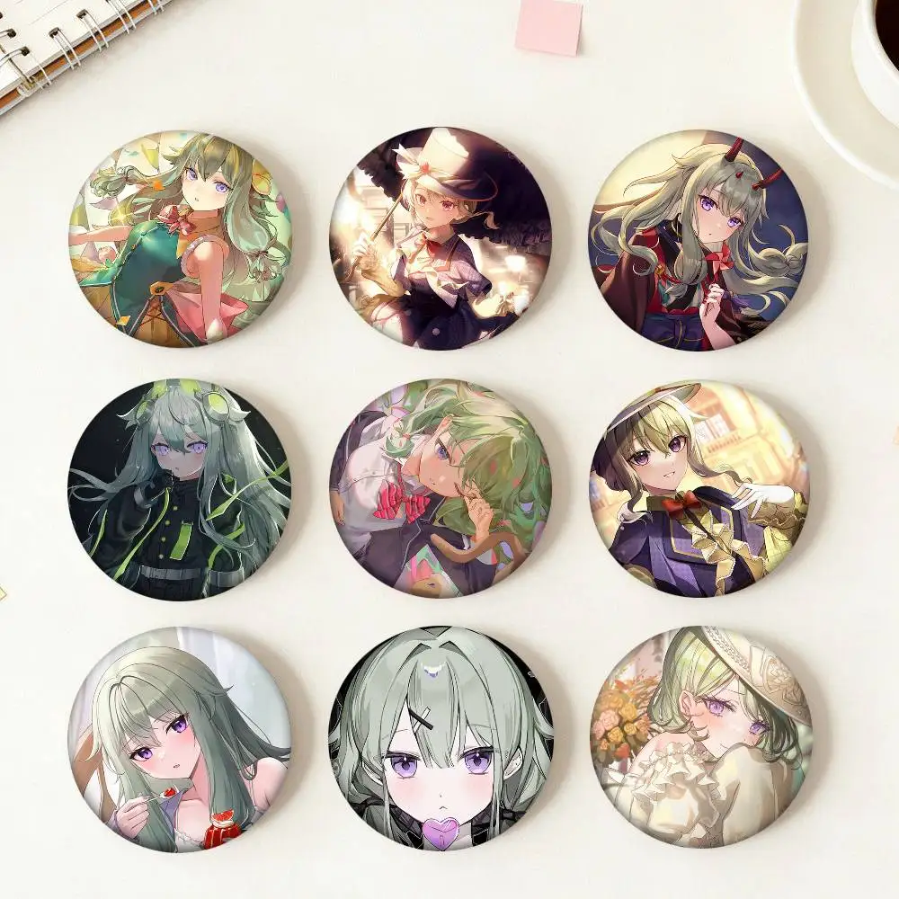 Cartoon Idol K-Kusanagi Nene Round Badge Lapel Pin Backpack Clothing Jewelry Accessories Gift Brooch