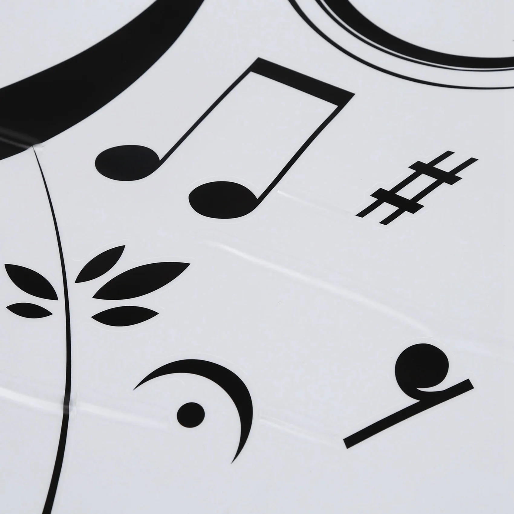 ABFU-2X Beat Note Music Wall Art Stickers,Vinyl Wall Stickers Music Decor,Graphic Art Musical Home Decoration(Black)77X45cm
